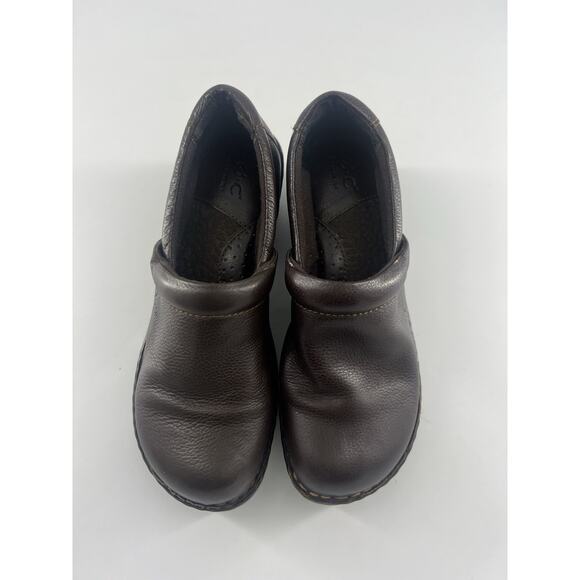 B.O.C. Born Concept Shoe Women Size 7.5 Brown Leather Loafer Slip On Clog Work - Picture 5 of 8